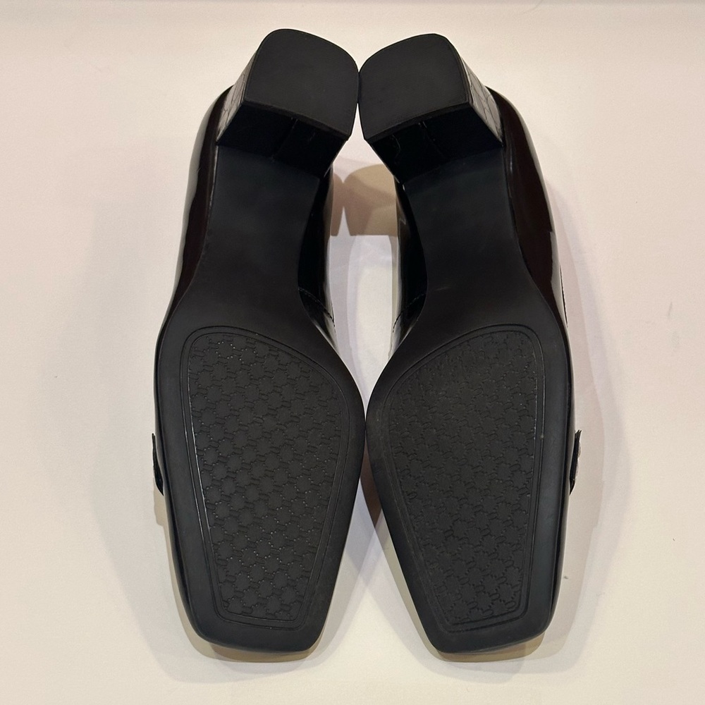 Vintage NWT Joan & David Black Croc-Embossed Low-Heeled Loafers - Picture 6 of 7